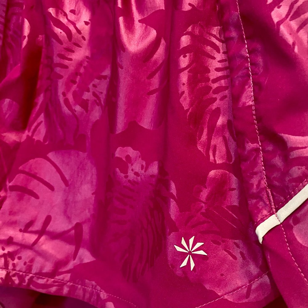 Athleta Racer Run Shorts - Palm Leaf Print - Picture 4 of 8
